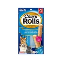 INABA Churu Rolls Cat Treat Chicken Rolls Tuna With Scallop 4x10g